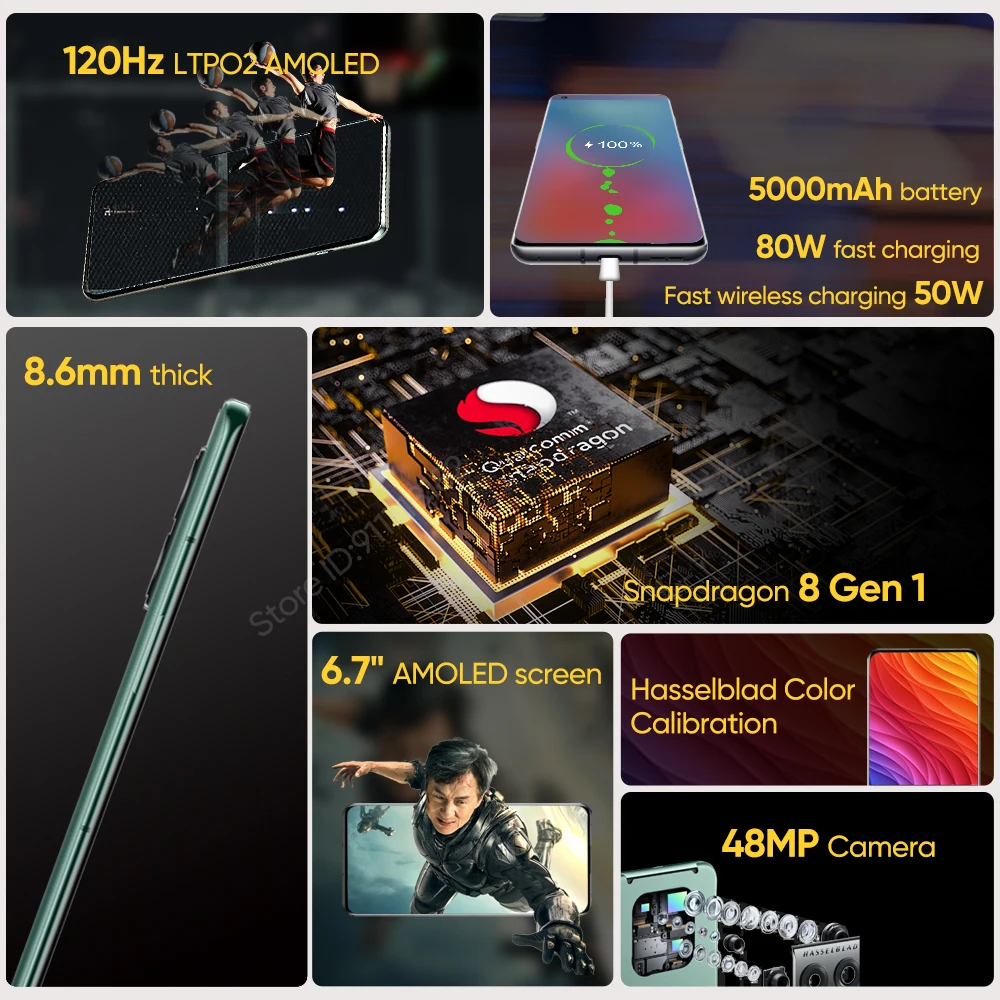 OnePlus 10 Pro wersja globalna 5G smartfon Snapdragon 8 Gen 1 6.7 ''120Hz LTPO2 AMOLED octa-core 5000mAh 80W szybkie ładowanie 2 OnePlus 10 Pro wersja globalna 5G smartfon Snapdragon 8 Gen 1 6.7 ''120Hz LTPO2 AMOLED octa-core 5000mAh 80W szybkie ładowanie 2