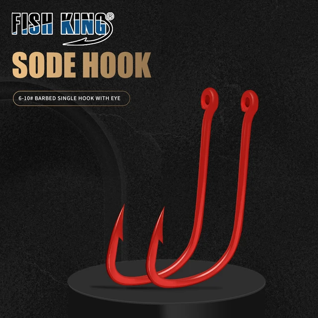 Steel Fish Hook High Carbon, Fish Fishing Hooks, Fishing Hooks Red