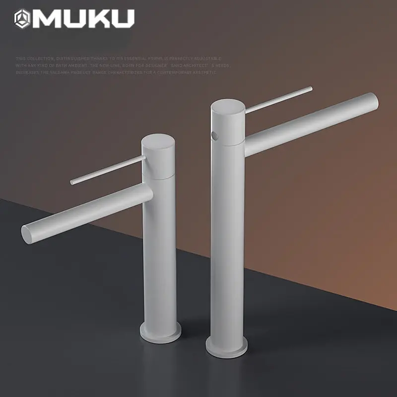 

Смеситель для раковины, серый, белый, медный смеситель для раковины в ванной комнате, минималистичный тонкий смеситель с креплением на раковину, смеситель для горячей и холодной воды, смеситель для раковины