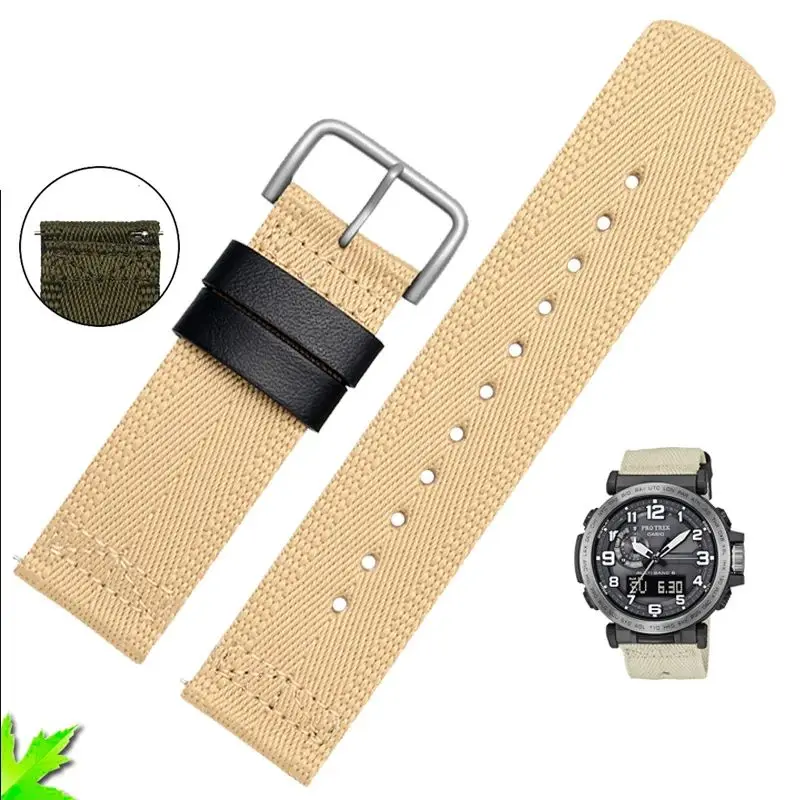 Waterproof 24mm Nylon Watch Band Strap in Longer Length