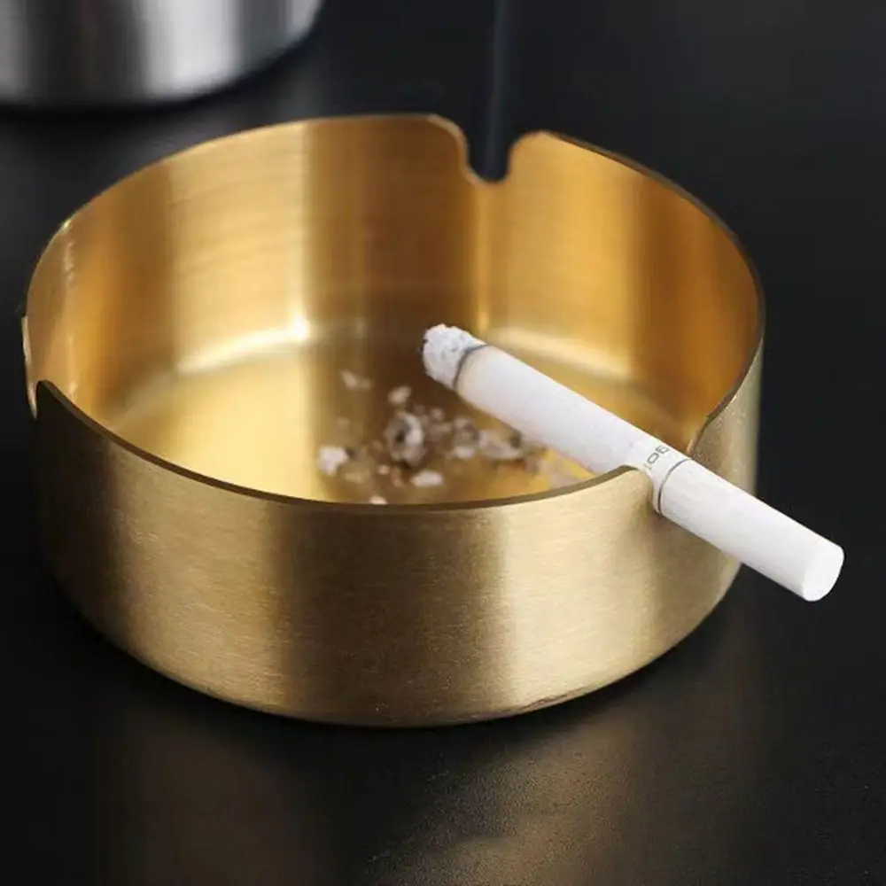 Stainless Steel Metal Ashtray 8cm Round Cigarette Accessories Smoker