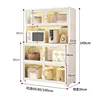 Nordic Aluminum Alloy Kitchen Cabinets For Kitchen Furniture Sideboard Multi-layer Multifunction Floor Type Household LockersZAQ 6