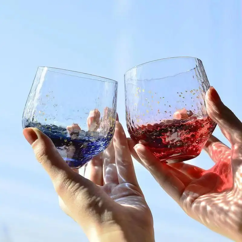 New Star Sky Glass Cups Creative Crystal Glass Cocktail Whisky Bicchieri Da Vino High Beauty Coffee Mug Breakfast Milk Water Cup