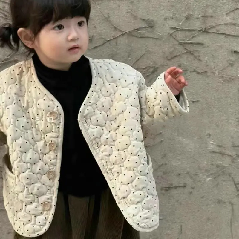 Korea Kids Jacket Thicken Cotton Parkas Boys Girls' Outerwear Coats Autumn Winter Children's Clothes Kids Jackets for Girls