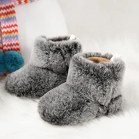 KIDSUN Baby Booties Newborn Infant Boy Girl Non-Slip Soft Sole Crib Shoes Toddler Plush Fluff Winter Warm Prewalker Boots 1