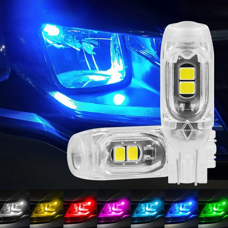 

Led Steering Light Bulb License Plate Light T10 2835 3030 5smd LED Highlight 5W5 Non-polar Decoding Small Width Lamp Motorcycles