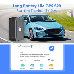 Enhanced Battery Vehicle GPS Tracker - Anti - Theft Security Locator with Extended Service Plan (GPS Tracker)