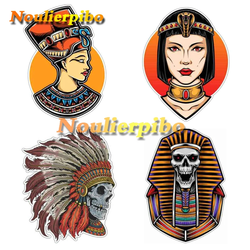 Personality Car Stickers Queen Cleopatra God Egyptian Mythology Skull