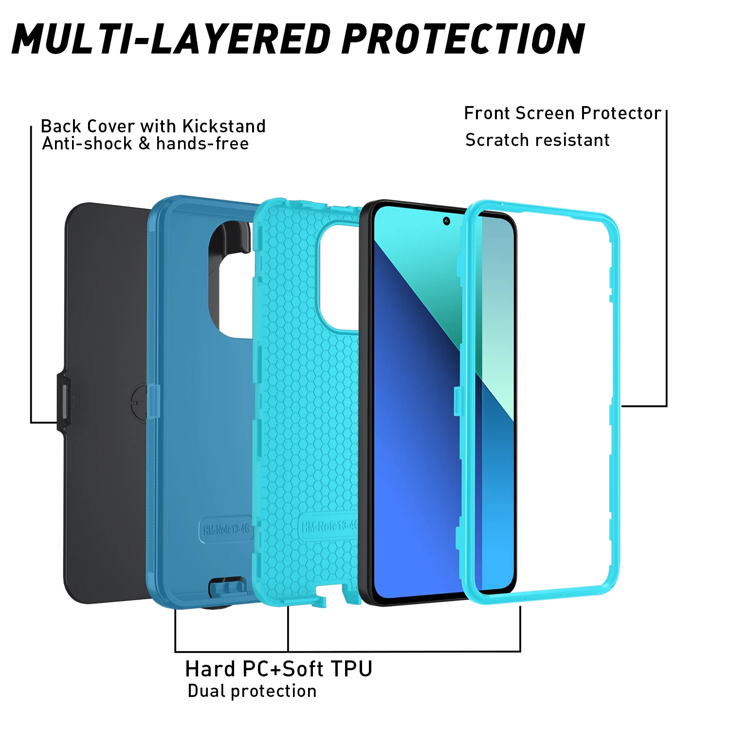 Heavy Duty Tough Armor Dustproof Defender Case