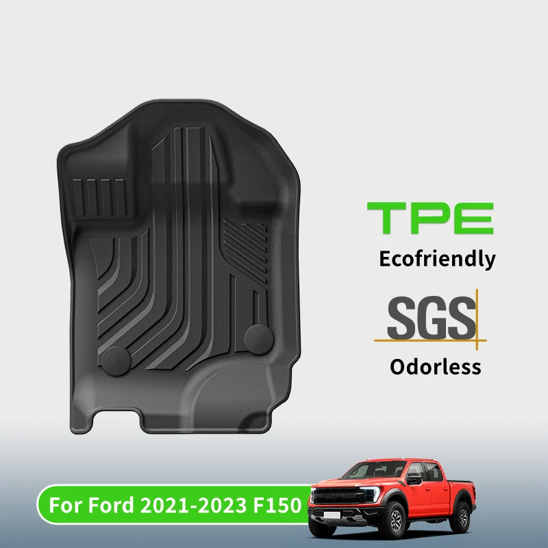 

Car Trunk Mat TPE Floor Mats for Ford 2021-2024 F150 SVT Raptor All Weather Anti-Slip Rear Trunk Pad Cargo Liner Anti Dirty Pads