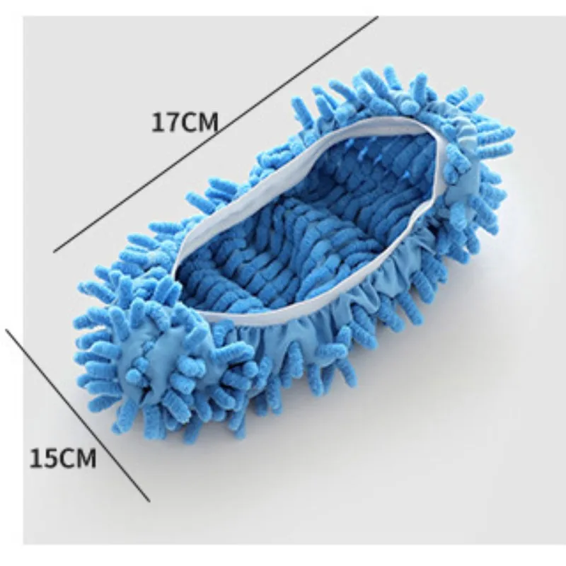 Cleaning Slippers 1Pair Lazy Shoes Cover Chenille Duster Slippers House Bathroom Floor Cleaning Mop Dust Cleaner