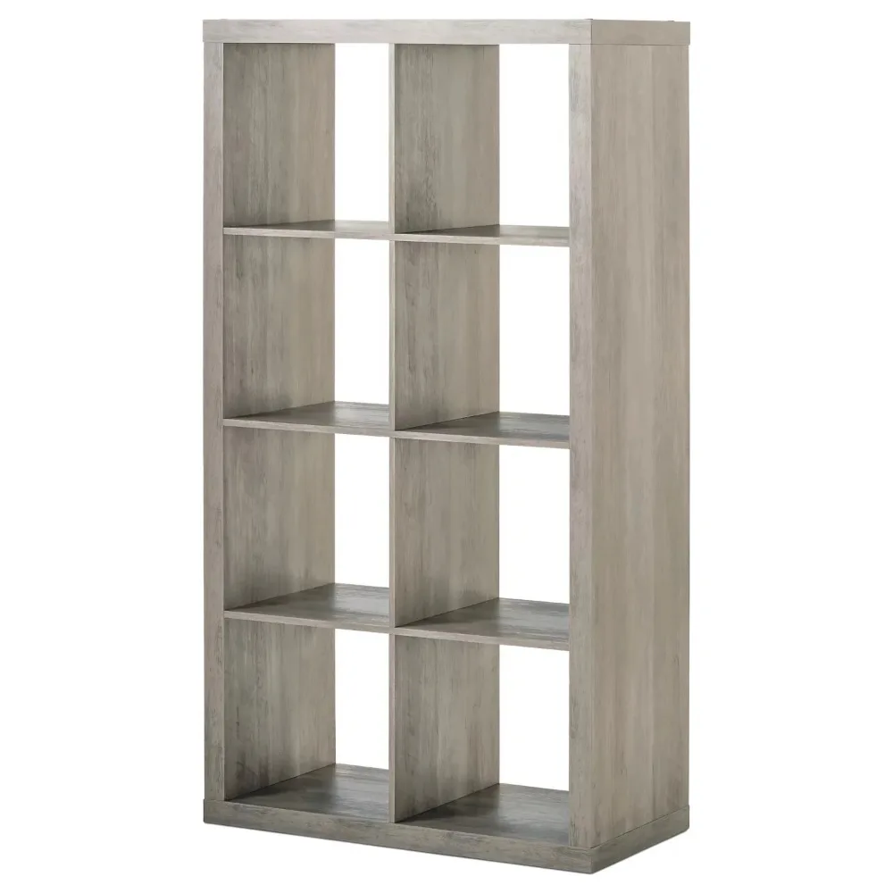 Homes 8-Cube Storage Organizer, White Texture/Rustic Gray/Solid Black/Tobacco Oak Optional 5