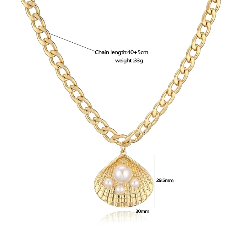 HECHENG cross moon pendant necklace image 3