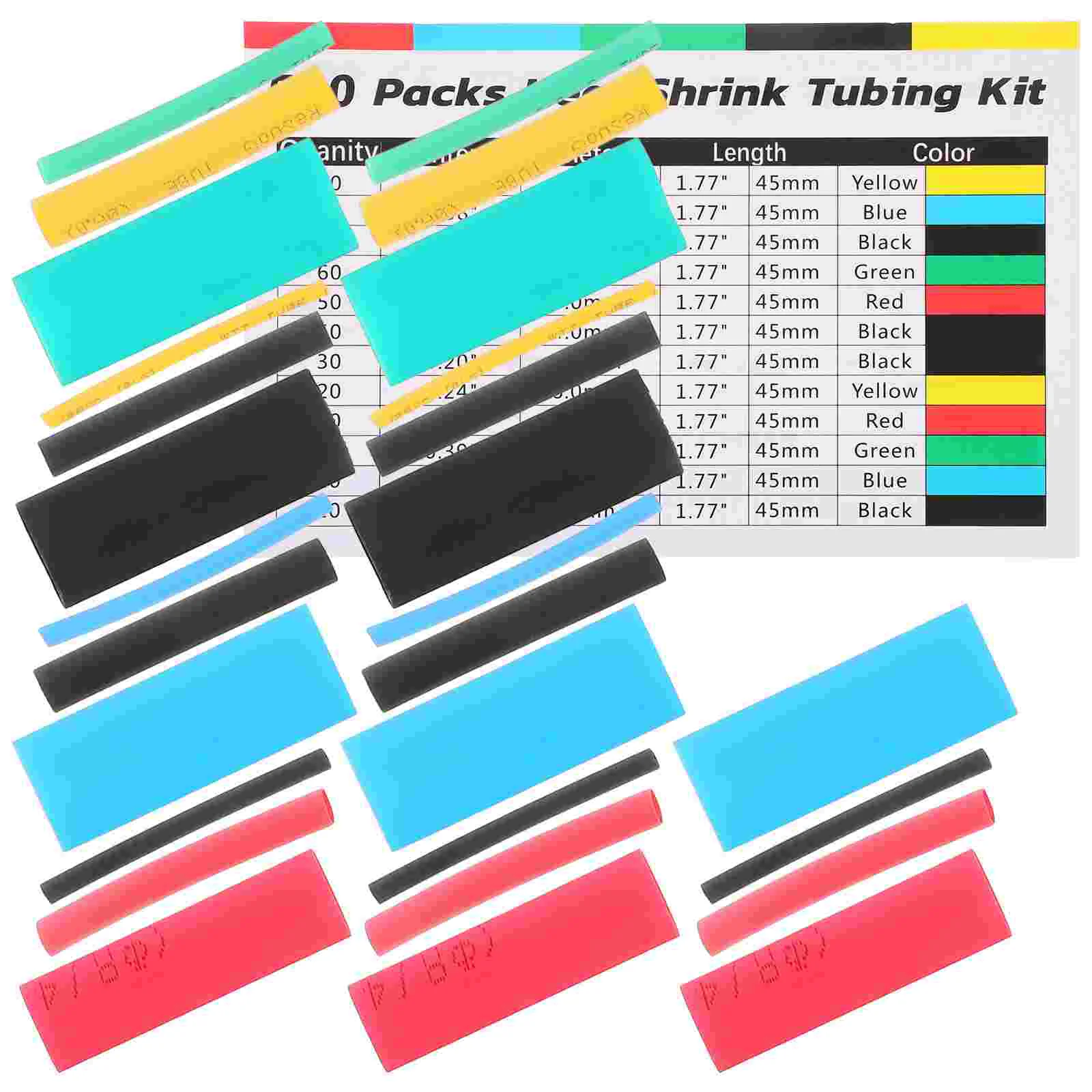 530pcs Heat Shrink Tubing Kit Insulation Heat Shrink Tubes Assorted Wire Cable Wrap Tubes shrink wrap