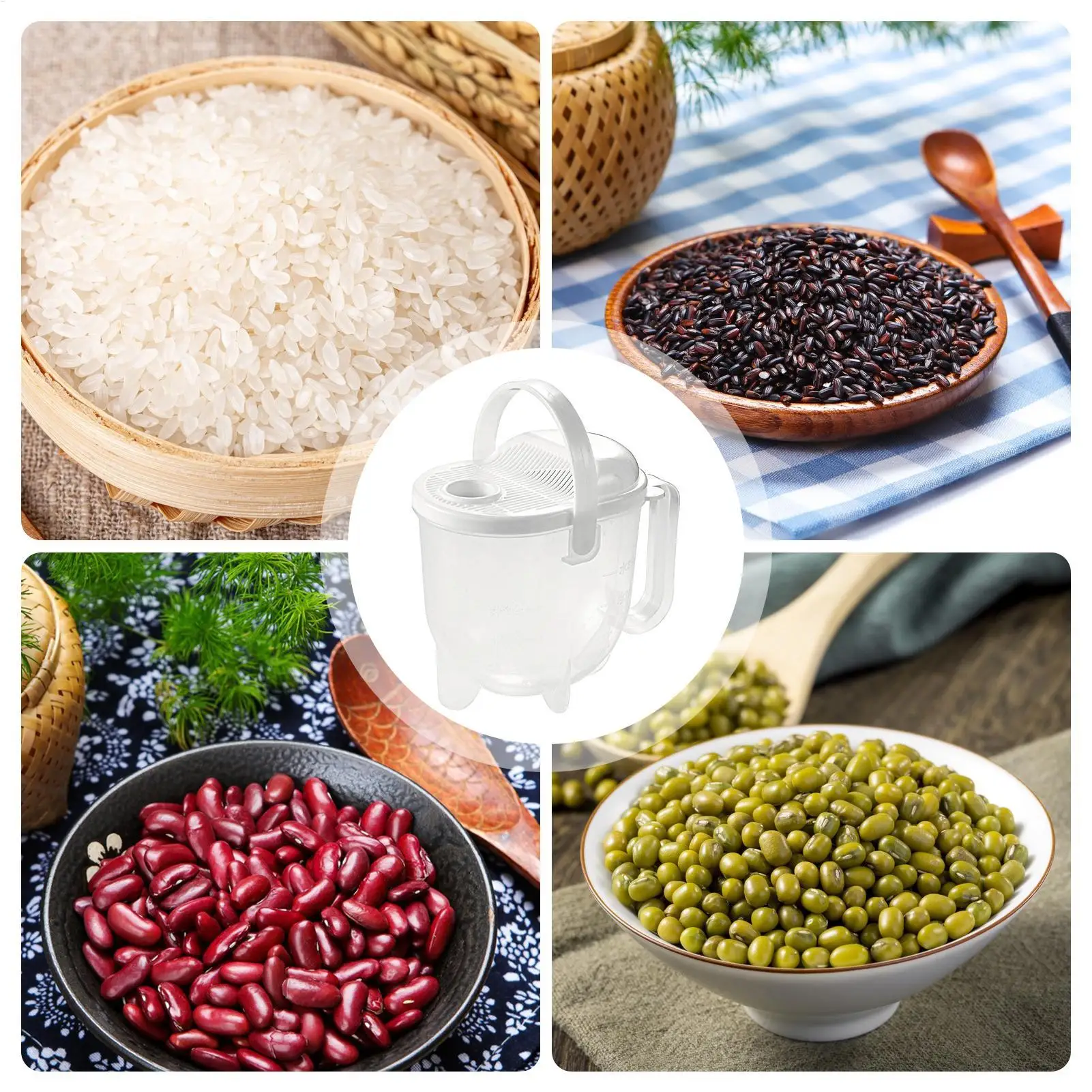 Reiswaschschüssel Mit Sieb Und Deckel Für Obst Und Gemüse_voghion.com