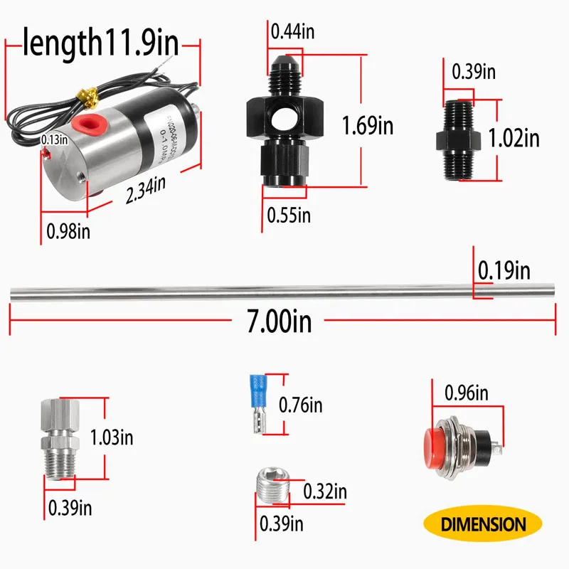 16030NOS 4AN Line Purge Valve Kit with Instructions ,Fitting Release Trapped Air /Gaseous Nitrous