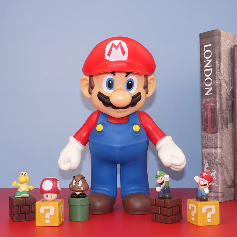 2023 New Super Mario Bros Game Yoshi Bowser Luigi brother Action Figure Collection Kids Toy Figures Christmas Gifts