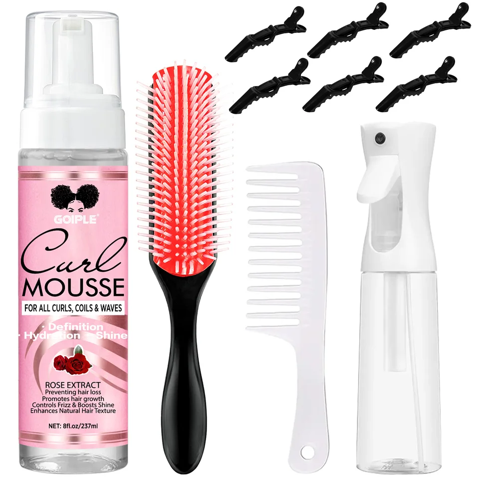 Curly Hair Mousse for Frizz Control and Shine