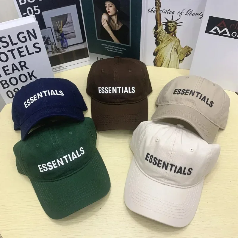 

ESSENTILAS High Street Baseball Caps Letter Decoration Versatile Sunshade Hats Luxury Brand Design Adjustable Unisex Bonnet GYM