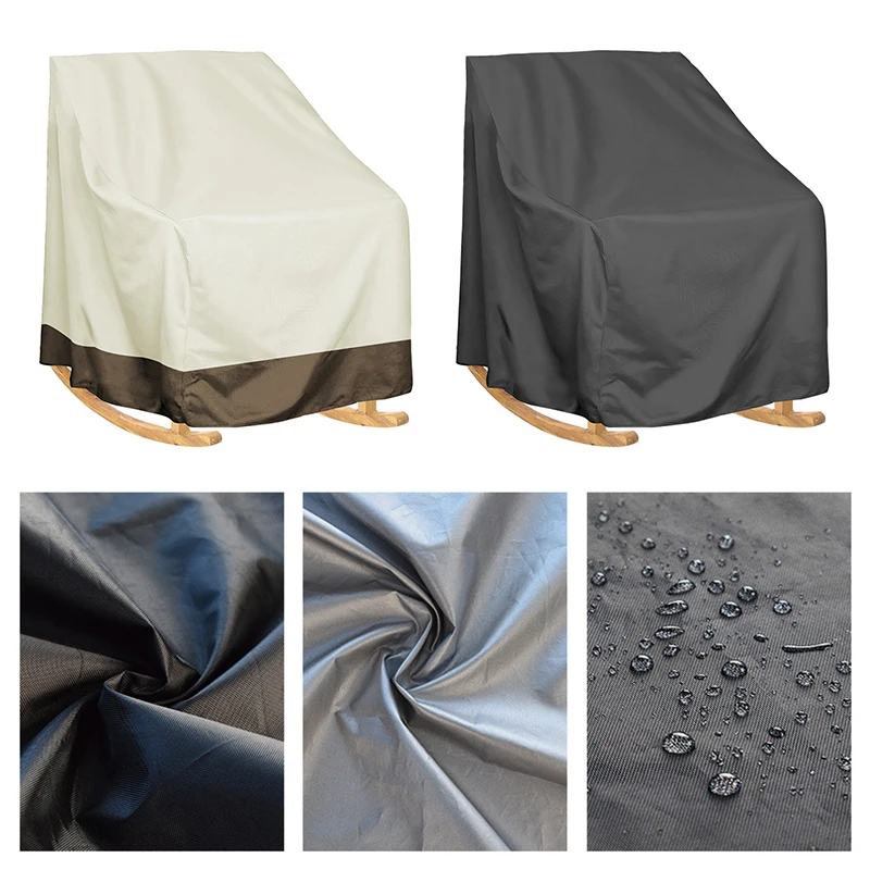 

Waterproof Rocking Chair Cover Heavy Duty Oxford Thick Breathable Patio Chair Cover Uv Protection Outdoor Furniture Storage Bag