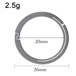 Lightweight Titanium Alloy Quick Release Key Rings - Polished Round Split Keychains (-26mm)