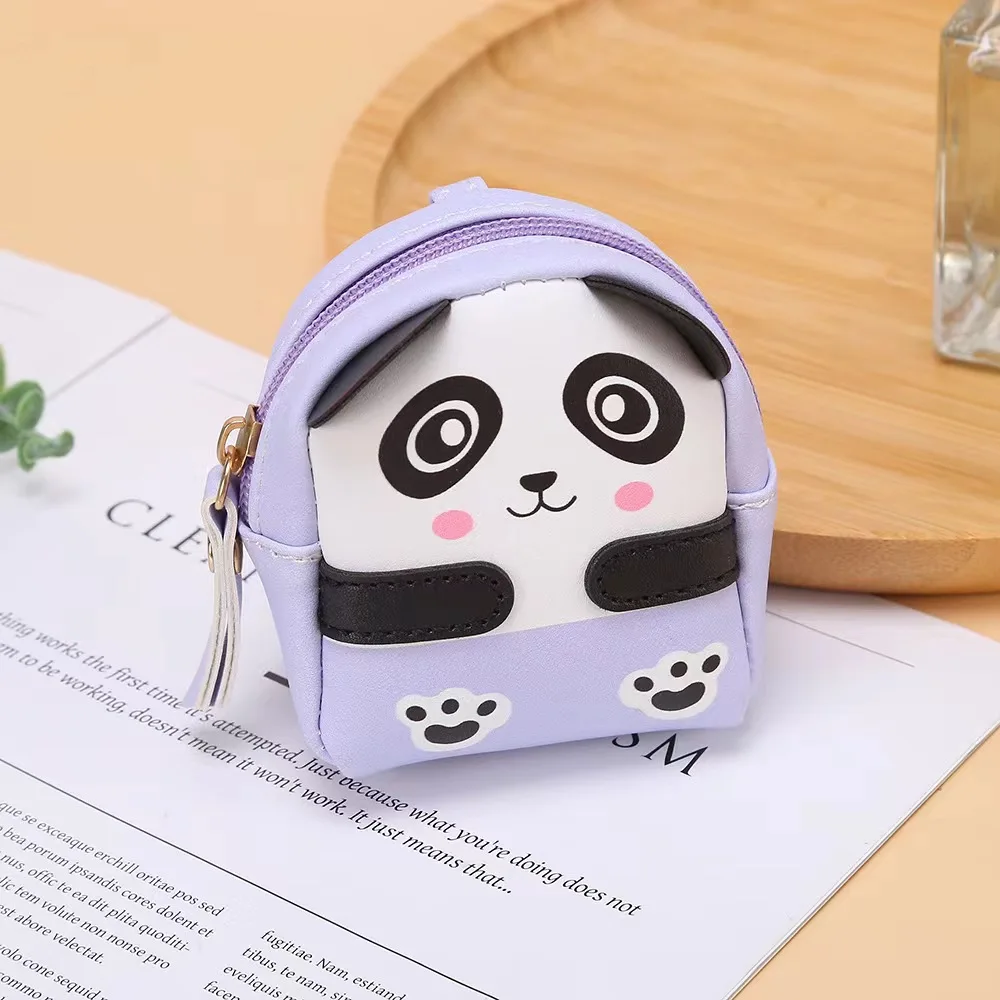 Baby Fashion Bag Clip Panda Cartoon Print Kids Wallet Creative Short Wallet Mini Coin Bag