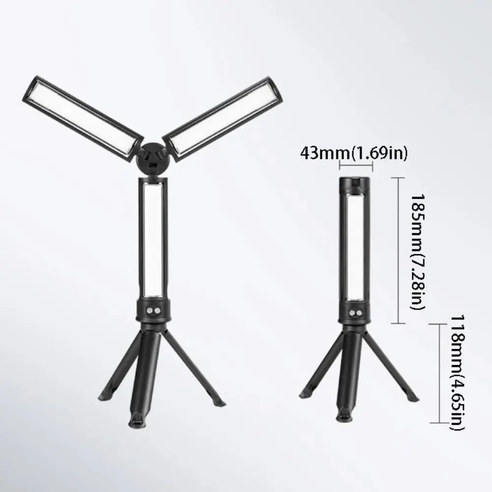 162 LED LED 비상 투광등 충전식 3색 디밍 비상 손전등 USB 충전 2850mAh 자동차 서비스 램프