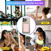 Silicone Suction Phone Holder Mat Multifunctional Suction Cup Wall Stand Square Anti-Slip Single-Sided Case Mount Back Sticker 6