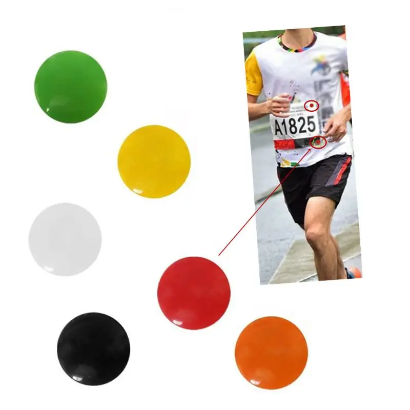 4Pcs Marathon Race Number Magnetic Race Bib Holders Running Fix Clips Number Belt Cloth Buckle Triathlon Run Cycling Accessories