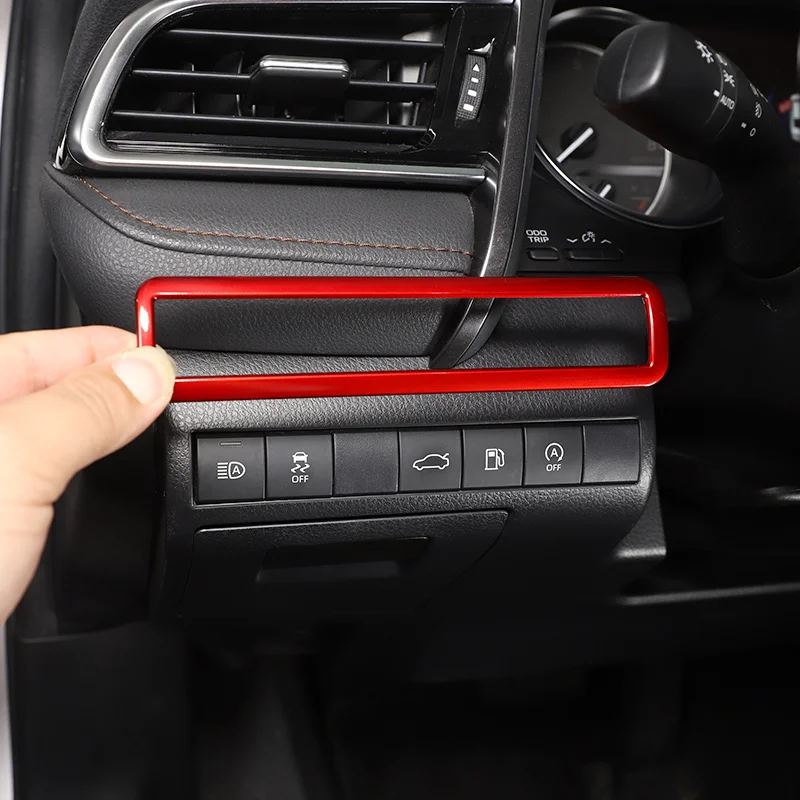 

headlight switch button frame interior sticker headlight switch decorative frame suitable for 18-21 Toyota 8th generation Camry