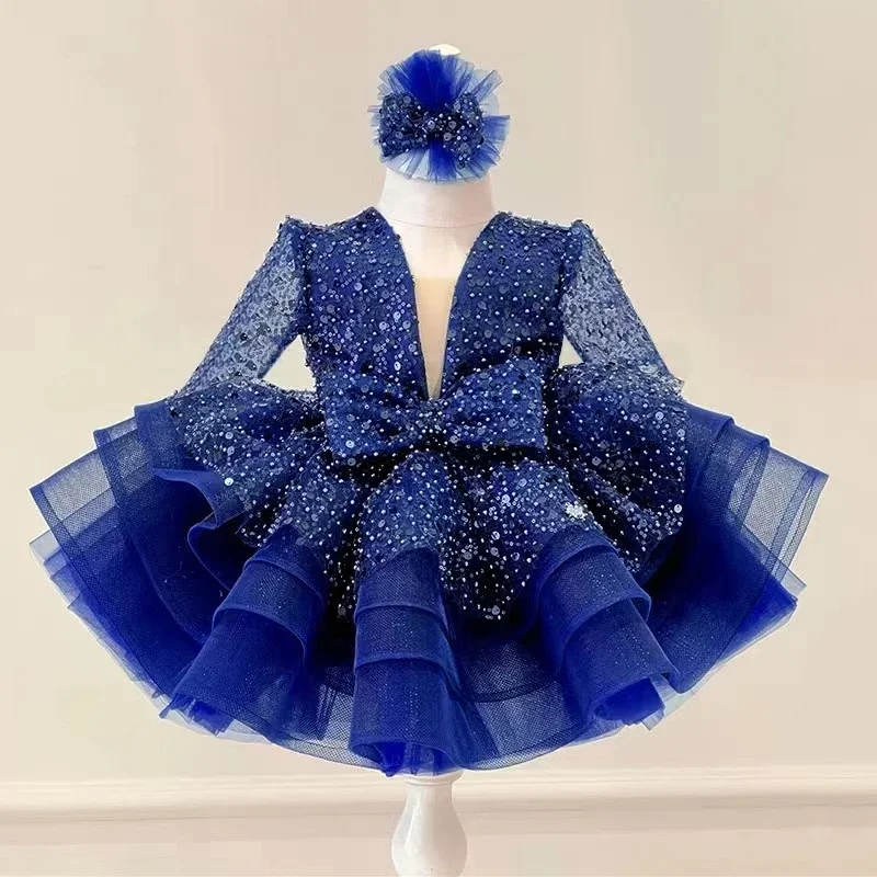 Luxury Child Girl Wedding Dress Bow Green Party Dresses Tiered Tulle  Sleeves Puffy Flower Girl Dresses For Weddings Customized - AliExpress 320