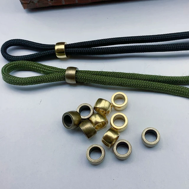 10pcs Round Copper Strain Isolate Brass Braided Paracord Lanyard Pendant  Outdoor EDC Paracord DIY Accessories end strain - AliExpress