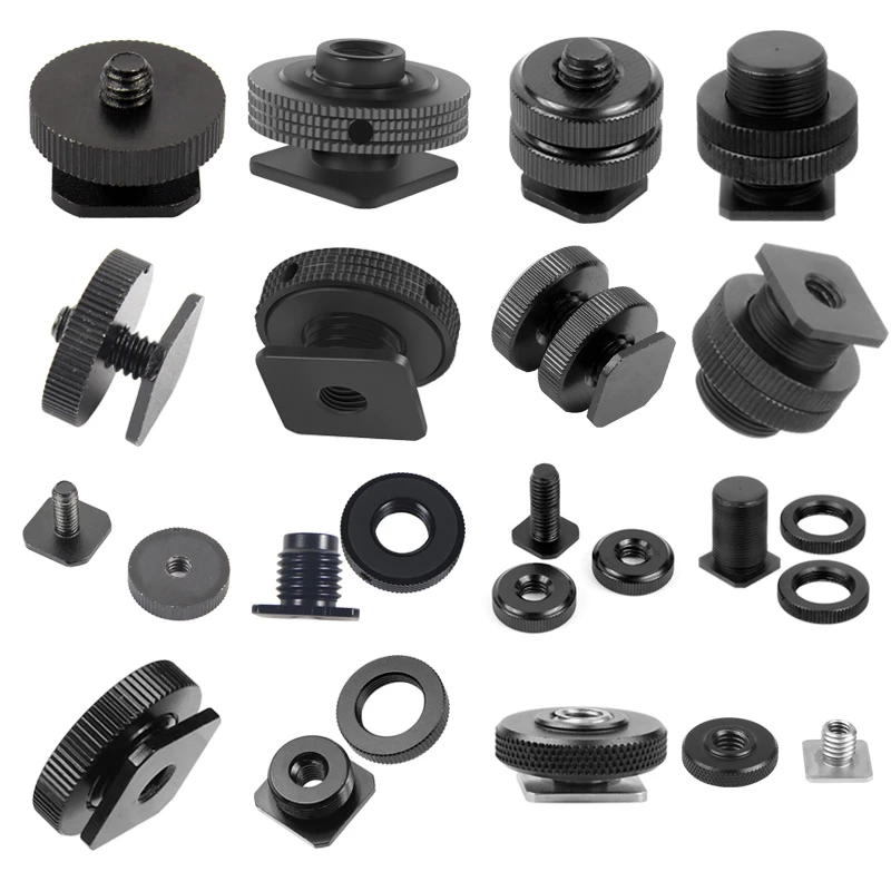 Tripod Mount Screw Flash Hot Shoe Cold Shoe Mount Holder Bracket