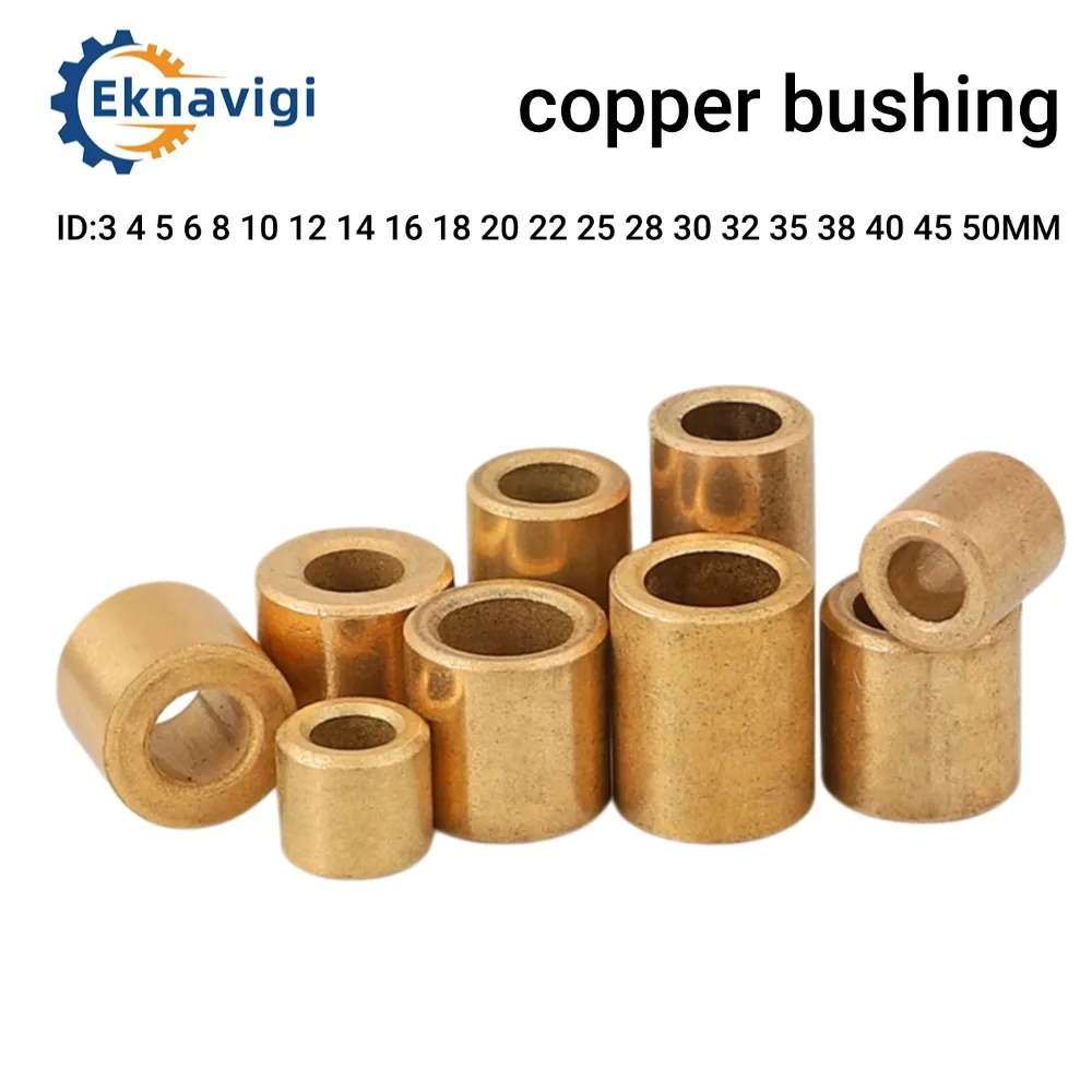 5/10pcs Inner Diameter 3/4/5MM graphite bearing bushing Oil Bearing Powder Metallurgy Copper Sleeve Copper Bushing Wear-resistant Shaft Sleeve