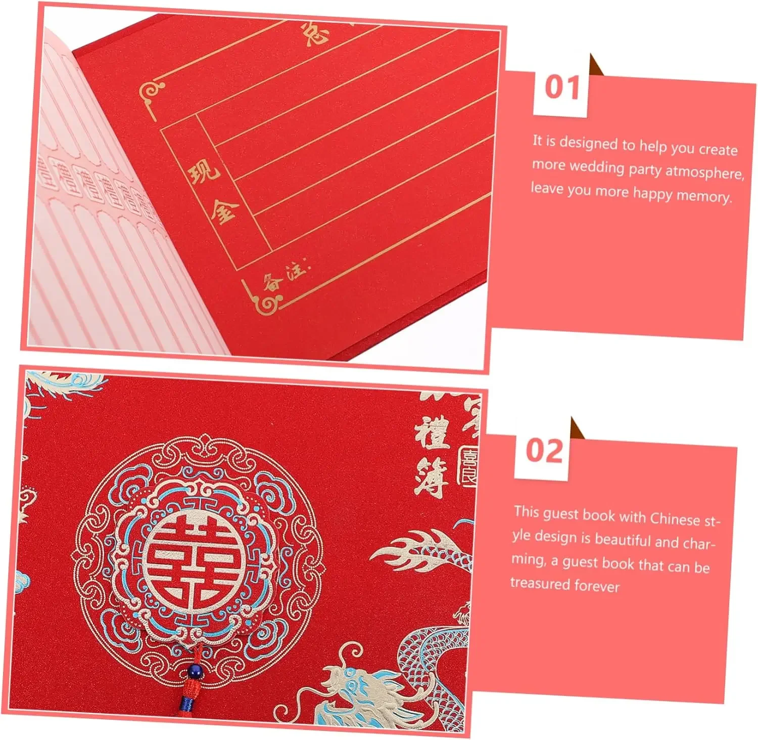 Gift List Wedding Login Book Chinese Guestbook Wedding Guest Book Bridal Guestbook Tricks