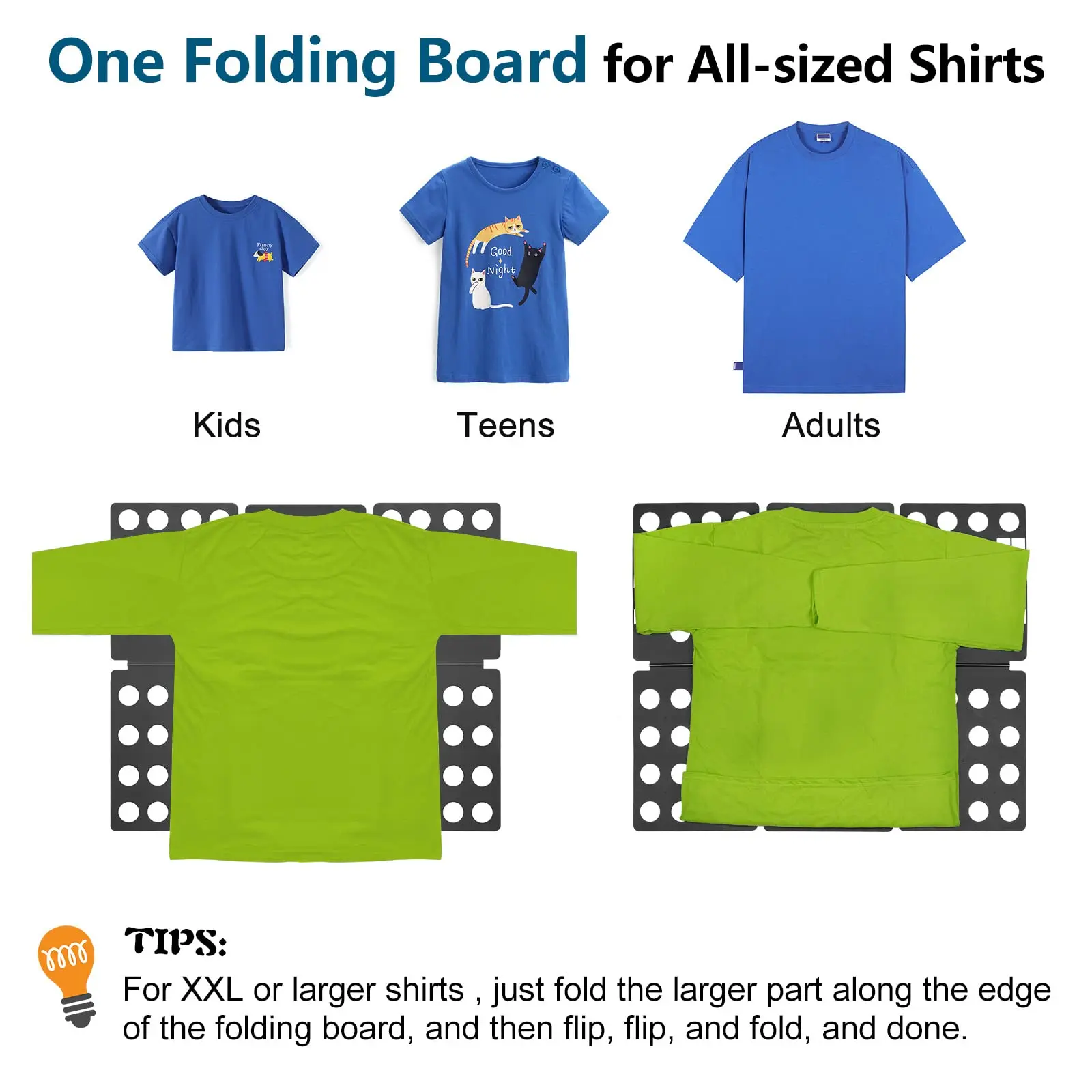 Clothes Folding Board Plastic T shirt Laundry Folder Clothes Garment Organizer Easy and Fast for Kid Children Adults 4