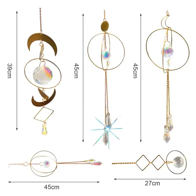 Kerti Napsütők Műszál Kristály Függő Medál Elegáns Dekoratív Ablak Függönyök Napkatcher Kert Dekoráció - Image 6