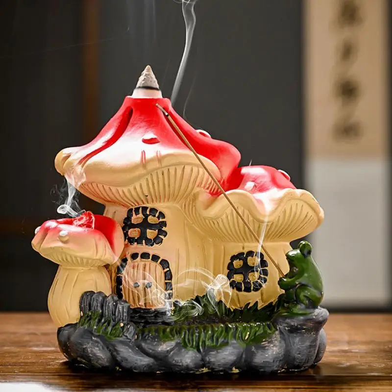 

Resin Multifunction Backflow Burner Originality Waterfall Censer Resin Incense Stick Holder Ornaments Creative Home Decor