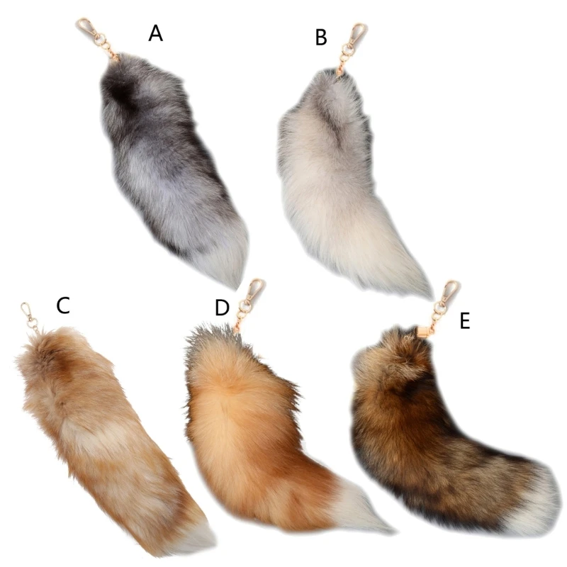 Plush-Fox Tail Keychain Furry Animal Tail Keyring Keychain 40cm Animal Tail  Key-Pendant Pompoms Keyring Holder Bag-Decor AliExpress 36