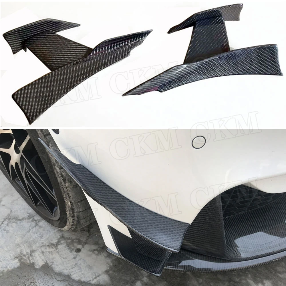 

6PCS/Set Front Bumper Side Fins Splitters Spoiler for BMW F80 M3 F82 F83 M4 2014 - 2017 Carbon Fiber Trunk Trim Decoration
