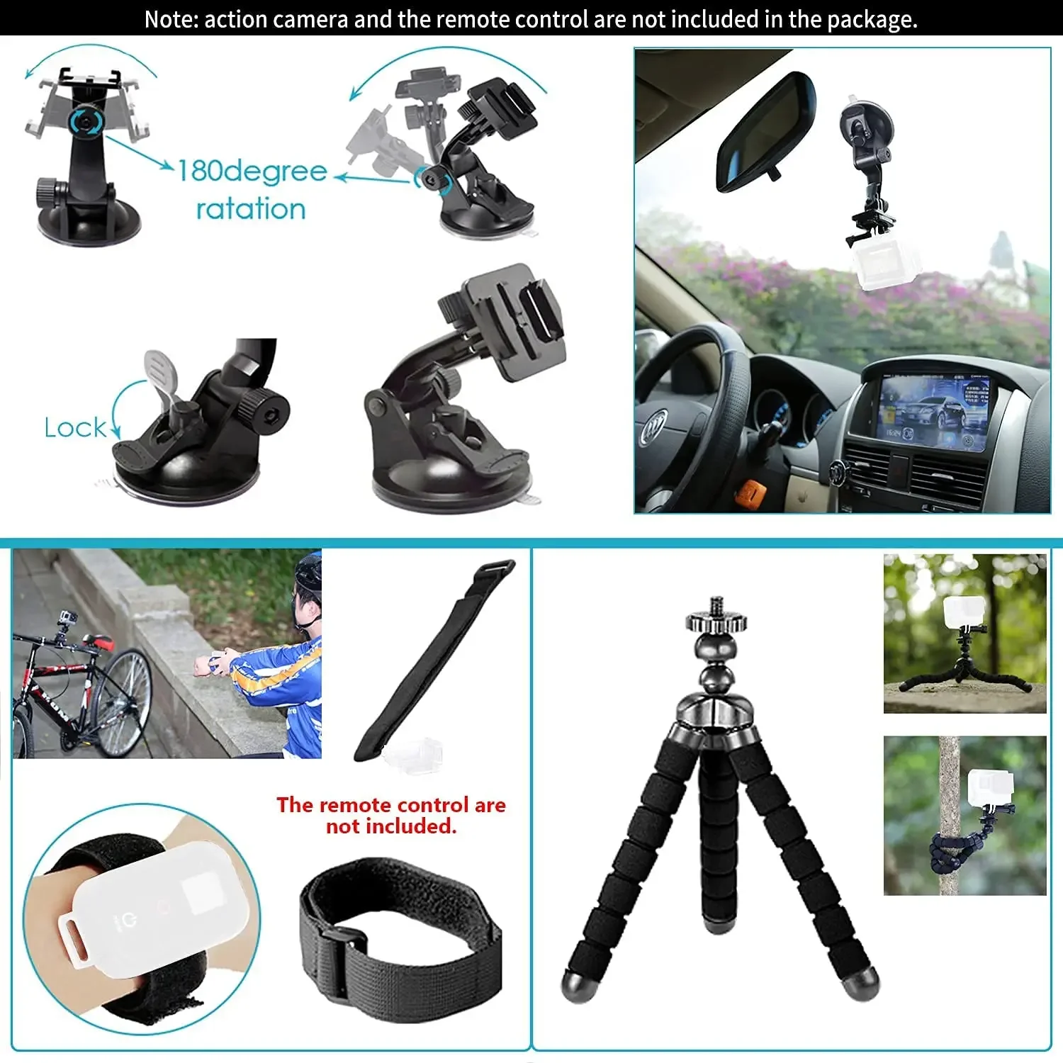 NEEWER GP-50 50 in 1 Action Camera Accessory Kit Compatible For GoPro Hero 12 11 10 9 DJI OSMO 4 3 2 Insta360 X3 X2 GO 3 SJCAM 5
