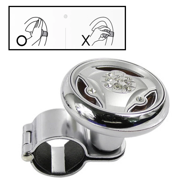 

Universal Car Truck Rotary Steering Wheel Aid Power Handle Assister Spinner Booster Knob Ball New