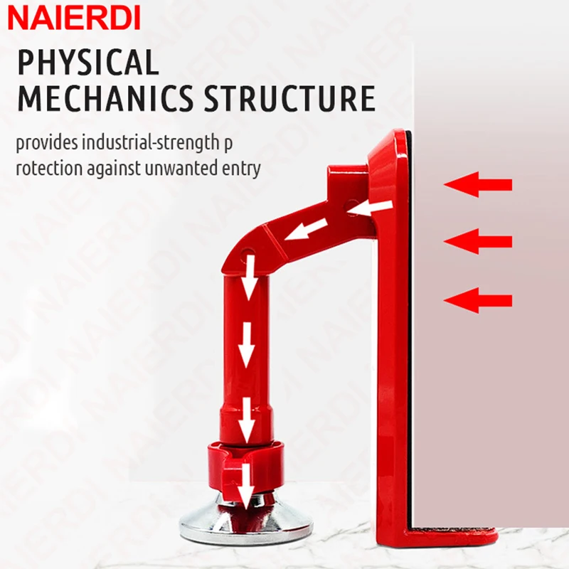 NAIERDI Security Door Stopper Portable Anti-Slip Door Lockdown Security Device Stop Safety Hotel Apartment Travel