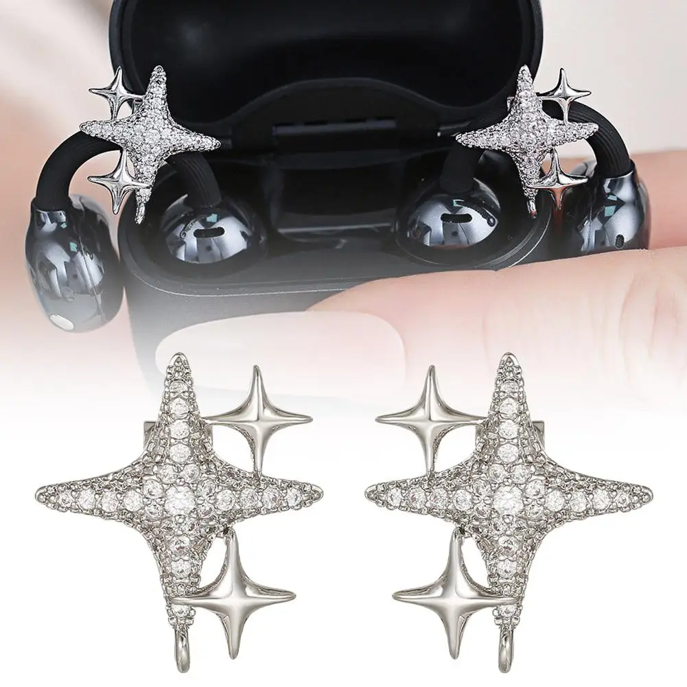 รูปสินค้า คลิปหนีบหูฟังบลูทูธแบบเพชร รุ่น Full Zirconia Star Flash เหมาะสำหรับหูฟัง Freeclip1/2 อุปกรณ์เสริมแฟชั่น