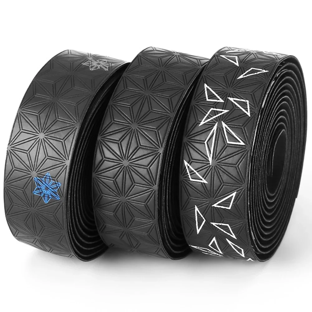 1 Pair Anti-Slip Road Bike Handlebar Tape PU Shock Handle Bar Tape Bar End Plugs Bicycle PU Anti-Vibration Wrap Bartape