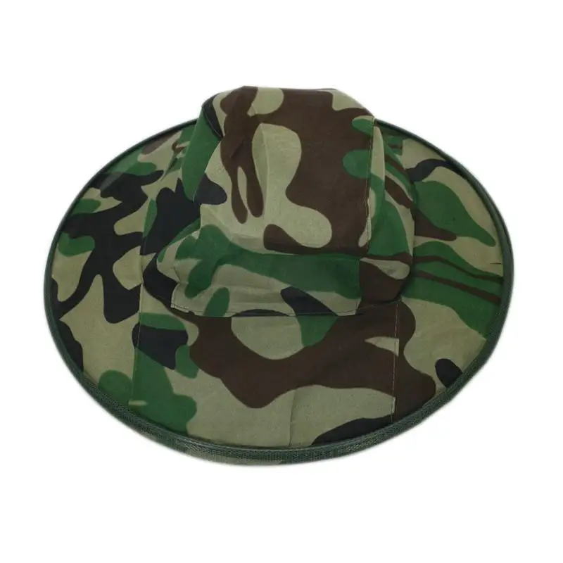 Camo Beekeeping Hat Head Face Protection Veil Mask Head Anti-mosquito Hat Prevention Fishing Insect Safety Net