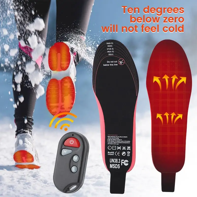 

Electric Heating Insole USB Charging Foot Warmer heated Insoles With 3 Temperature Settings For Winter Skiing Outside Sports