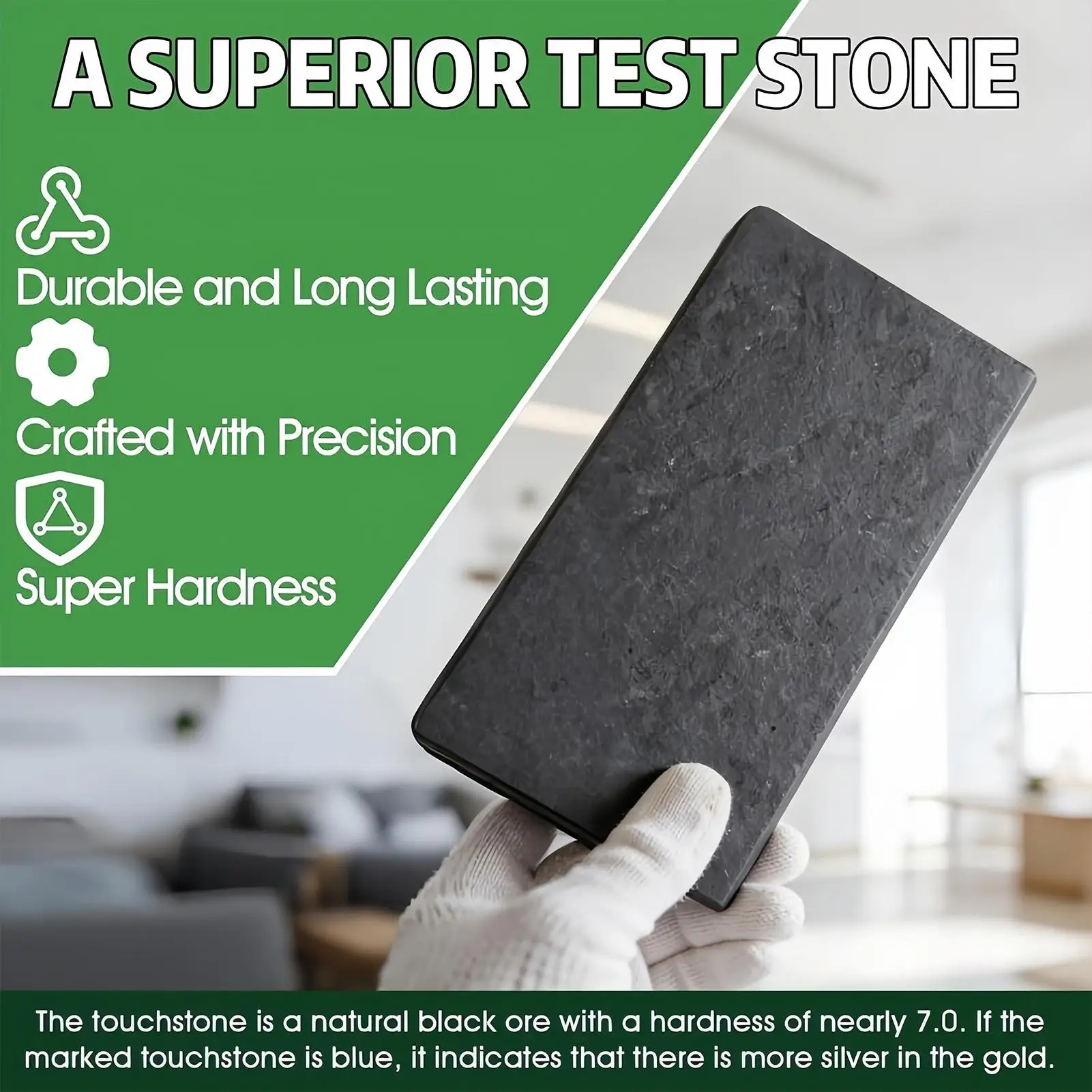 Gold Testing Kit with Practical Jewelry Test Stone and Solution