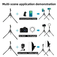 RP01-C Heavy Duty Metal Alloy Light Stand 160cm Tripod for Photo Studio Softbox Video Flash Reflector Lighting Background Stand - Image 4