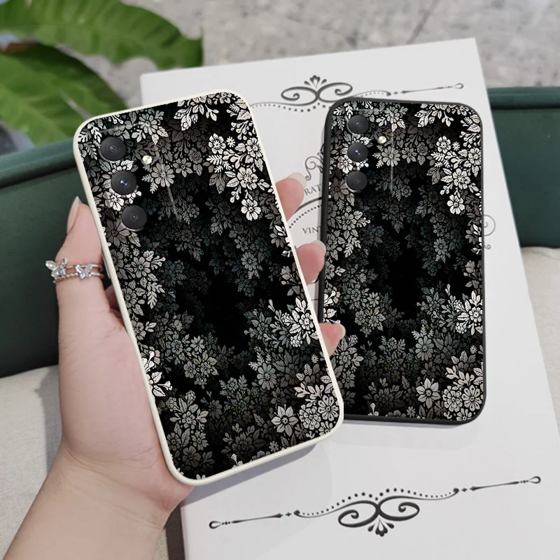 Elegant Ghost Flower Phone Case - Stylish Protective Cover in Floral Design
